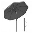 Garden Parasol - Metal Pole and Fibreglass Ribs