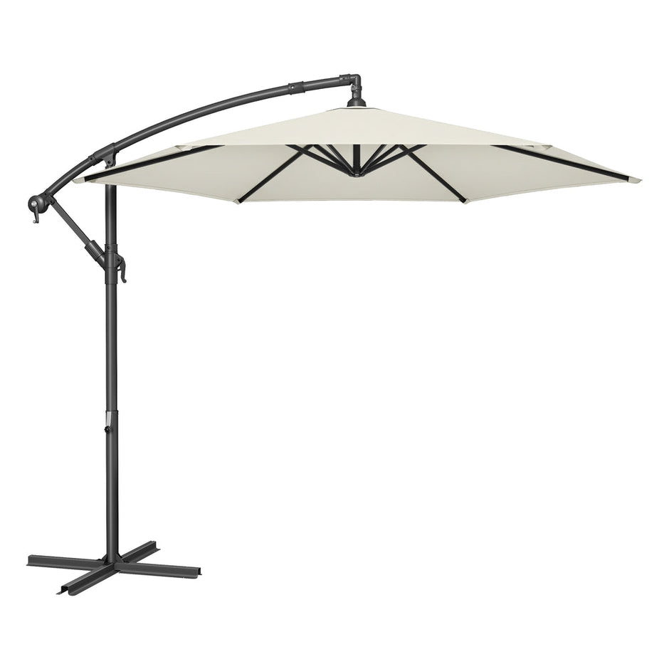 Cantilever Garden Parasol Umbrella - Metal Pole and Polyester