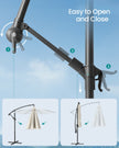 Cantilever Garden Parasol Umbrella - Metal Pole and Polyester