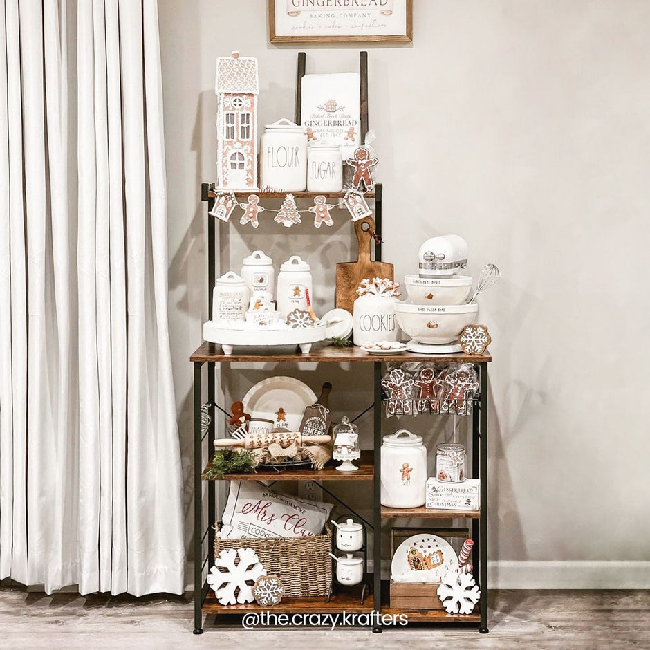 Keukenrek – Met metalen mand – Vintage Donkerbruin