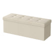Storage Ottoman Bench - MDF and Linen-Look Fabric