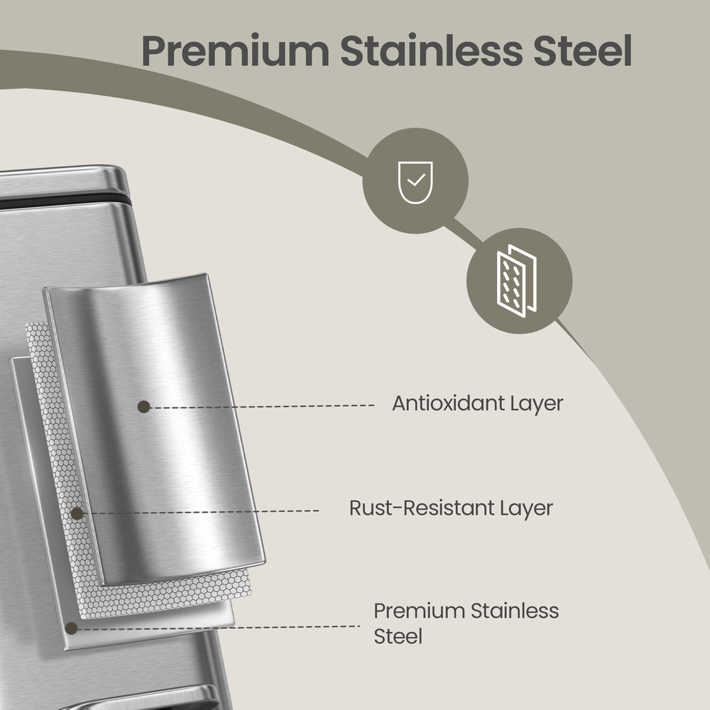 Pedal Trash Can - Steel Bin and Plastic Inner Bucket