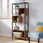 Boekenkast – met stalen frame – zwart