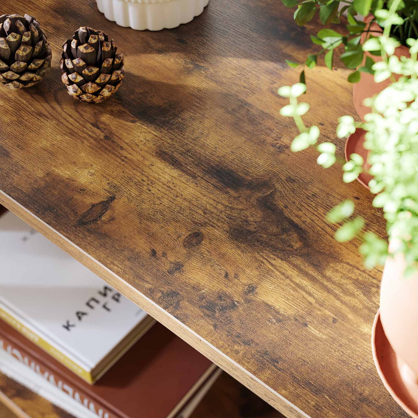 Boekenkast met stalen frame  – 80 x 30 x 180 cm – 100 kg draagvermogen