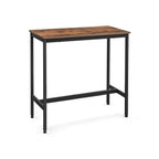 Bartafel - Smalle keukentafel - 120 x 40 x 100 cm - Rechthoekig - Bruin/Zwart