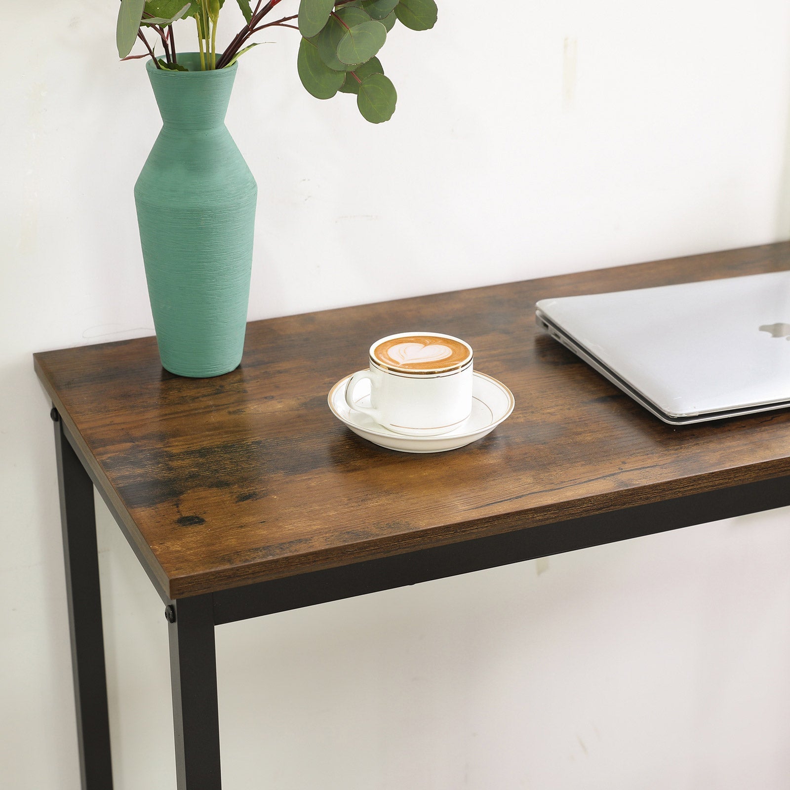 Bartafel - Smalle keukentafel - 120 x 40 x 100 cm - Rechthoekig - Bruin/Zwart