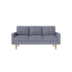 Bank - 3-zits woonkamerbank - Gestoffeerd - 182 x 80,5 x 84 cm - Grijs