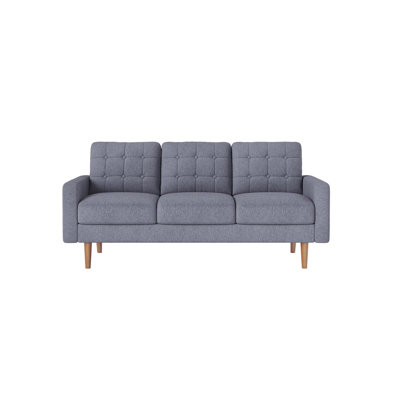 Bank - 3-zits woonkamerbank - Gestoffeerd - 182 x 80,5 x 84 cm - Grijs