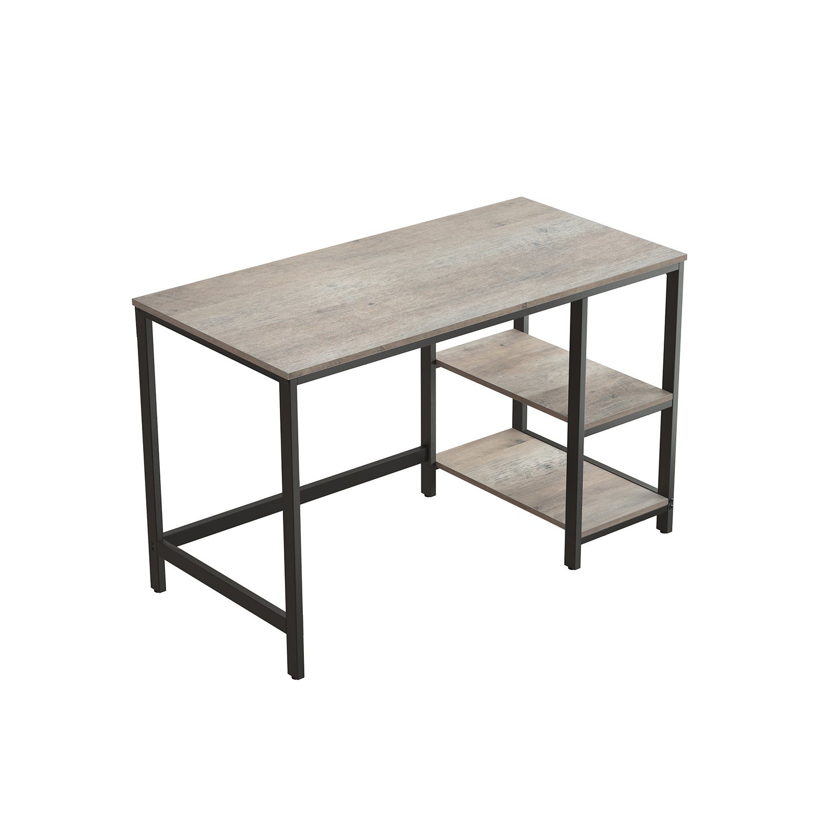 Bureau - PC-tafel met 2 legplanken - Links of rechts monteerbaar - 120 x 60 x 75 cm