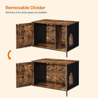 Kattenbakmeubel – Privacy voor je kat – Vintage bruin / Zwart