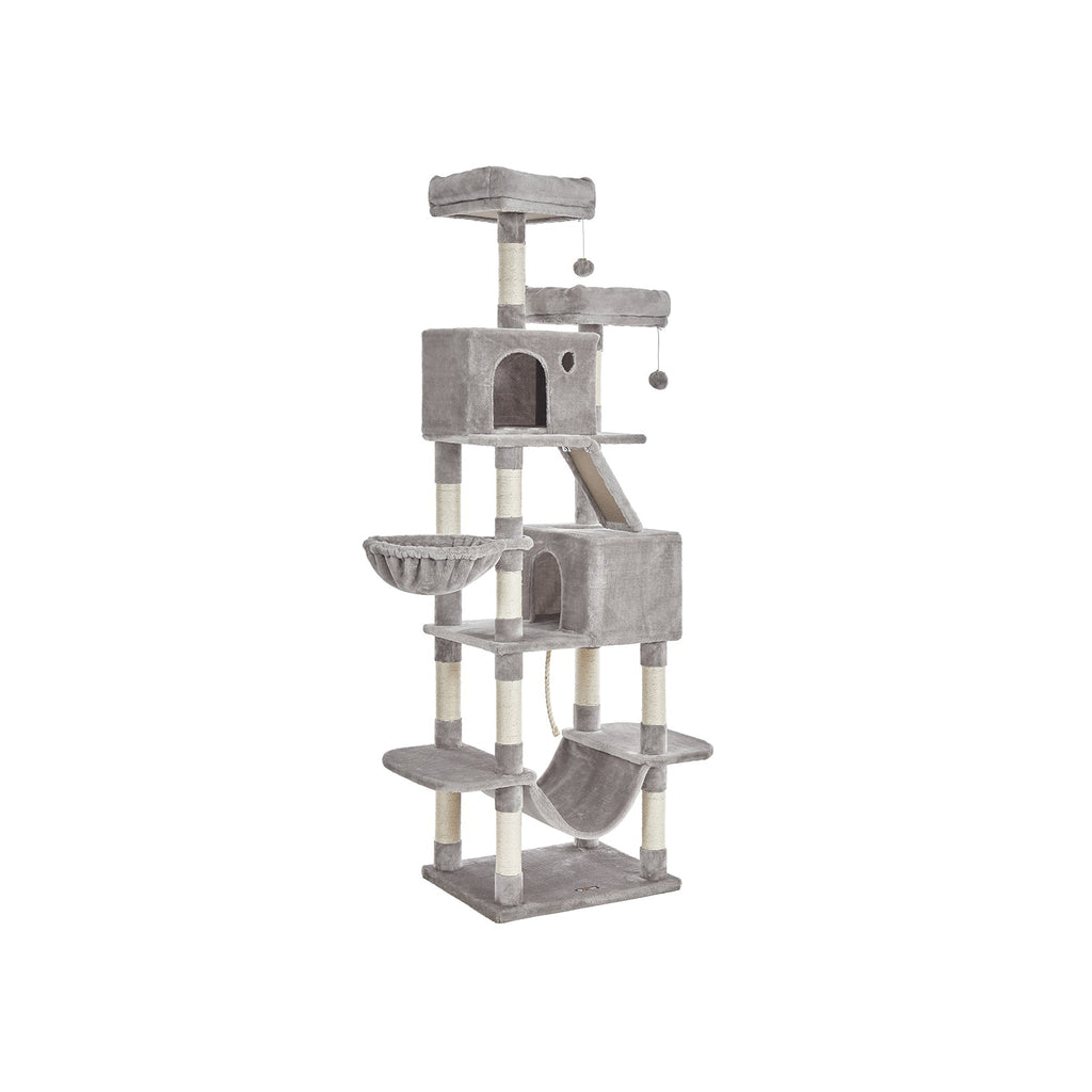 Grote krabpaal – 206 cm hoog – multi-level – inktzwart