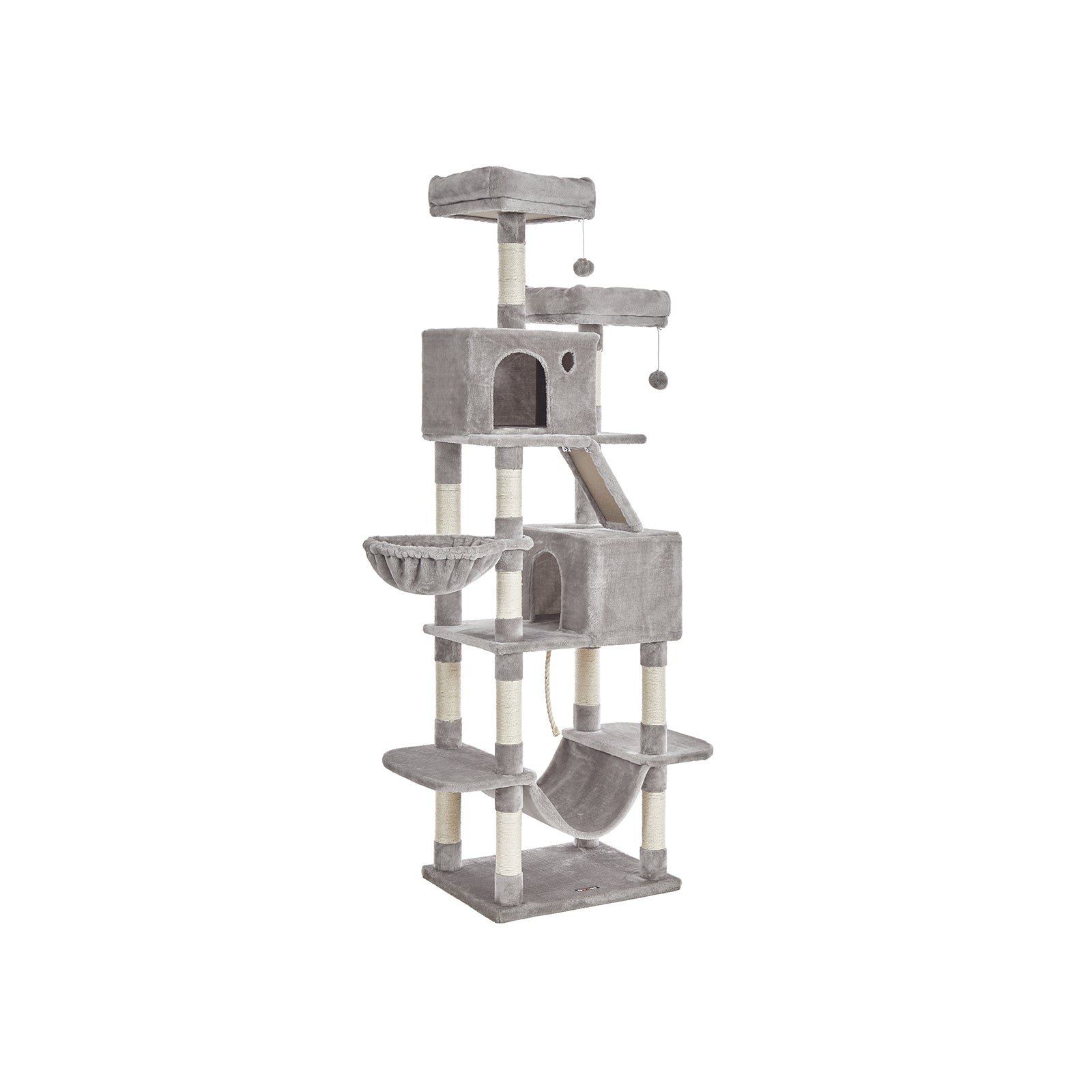 Grote krabpaal – 206 cm hoog – multi-level – inktzwart