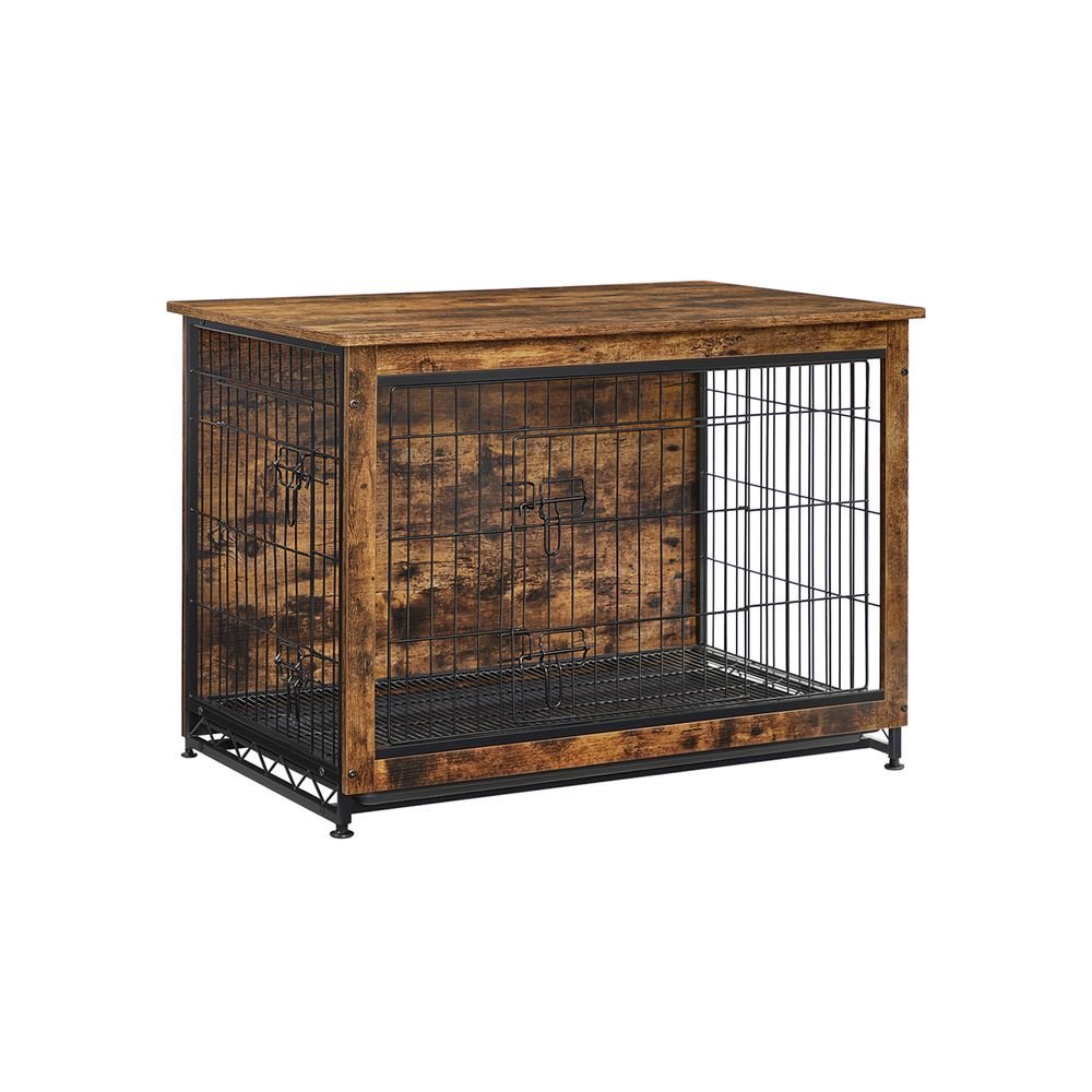 Hondenkooi – Extra sterk – Hout/Metalen frame – Vintage bruin