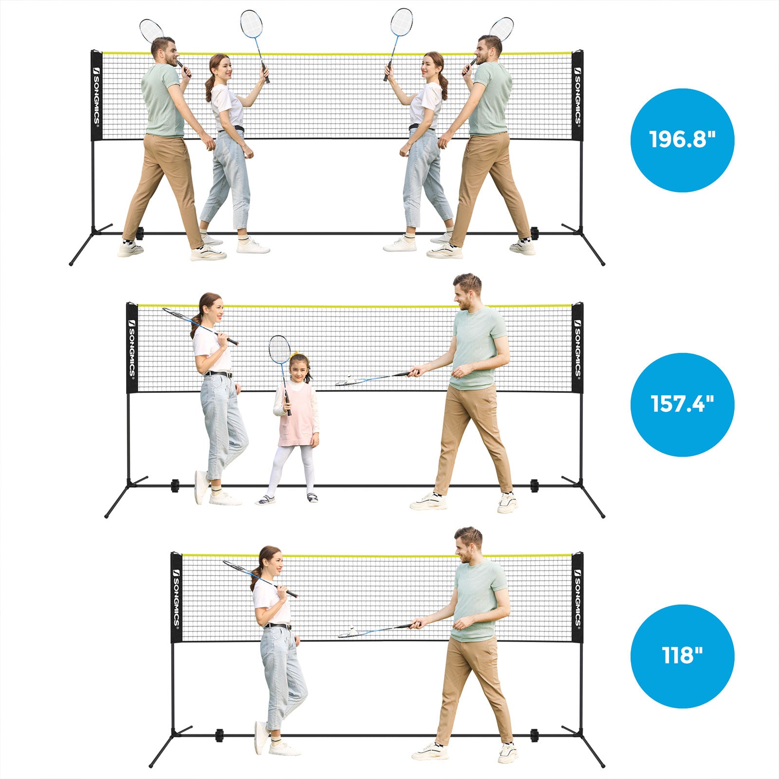 Badmintonnet – zwart & geel