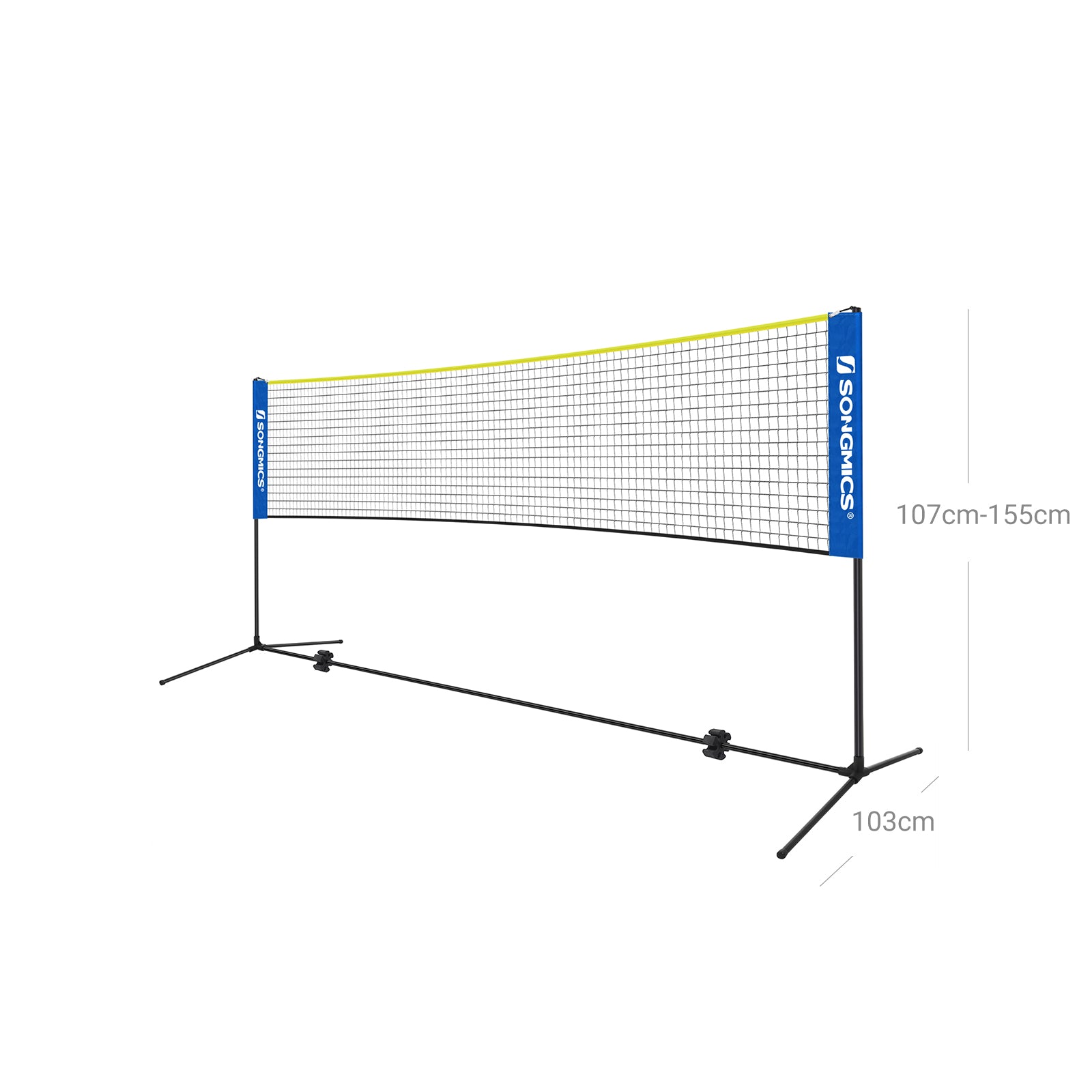Badmintonnet – 5 m – blauw & geel