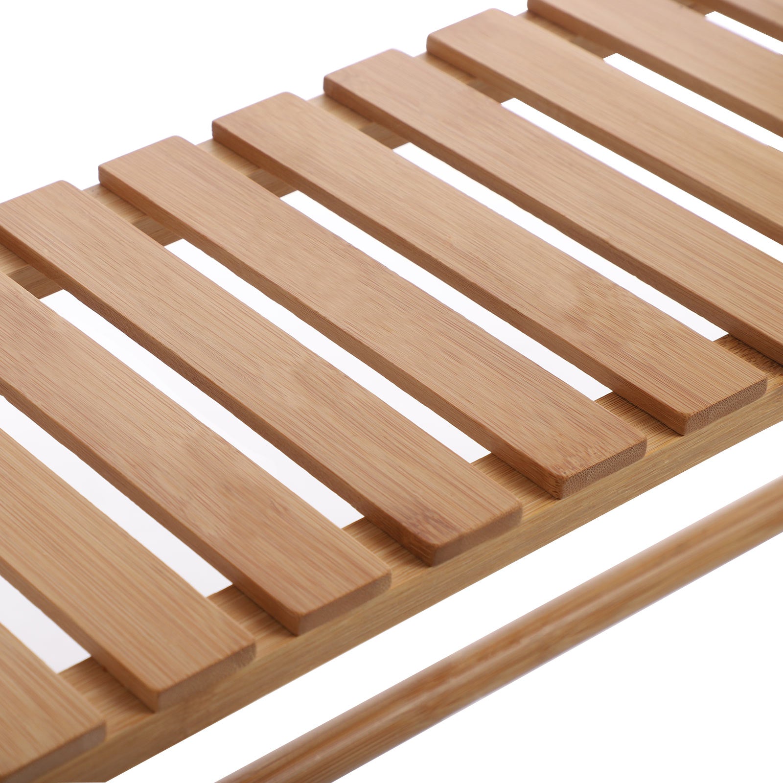 Badkamerplank - Bamboe bijzetkast met 2 planken - Handdoekenrek