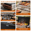 Vikbar – utomhusgrill, portabel kolgrill av metall för camping, – 62 x 43,5 x 41,5 cm