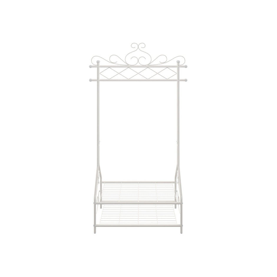 Kledingrek 92 x 173 x 41 cm – Vintage design – Met legplanken – Tot 25 kg draagvermogen