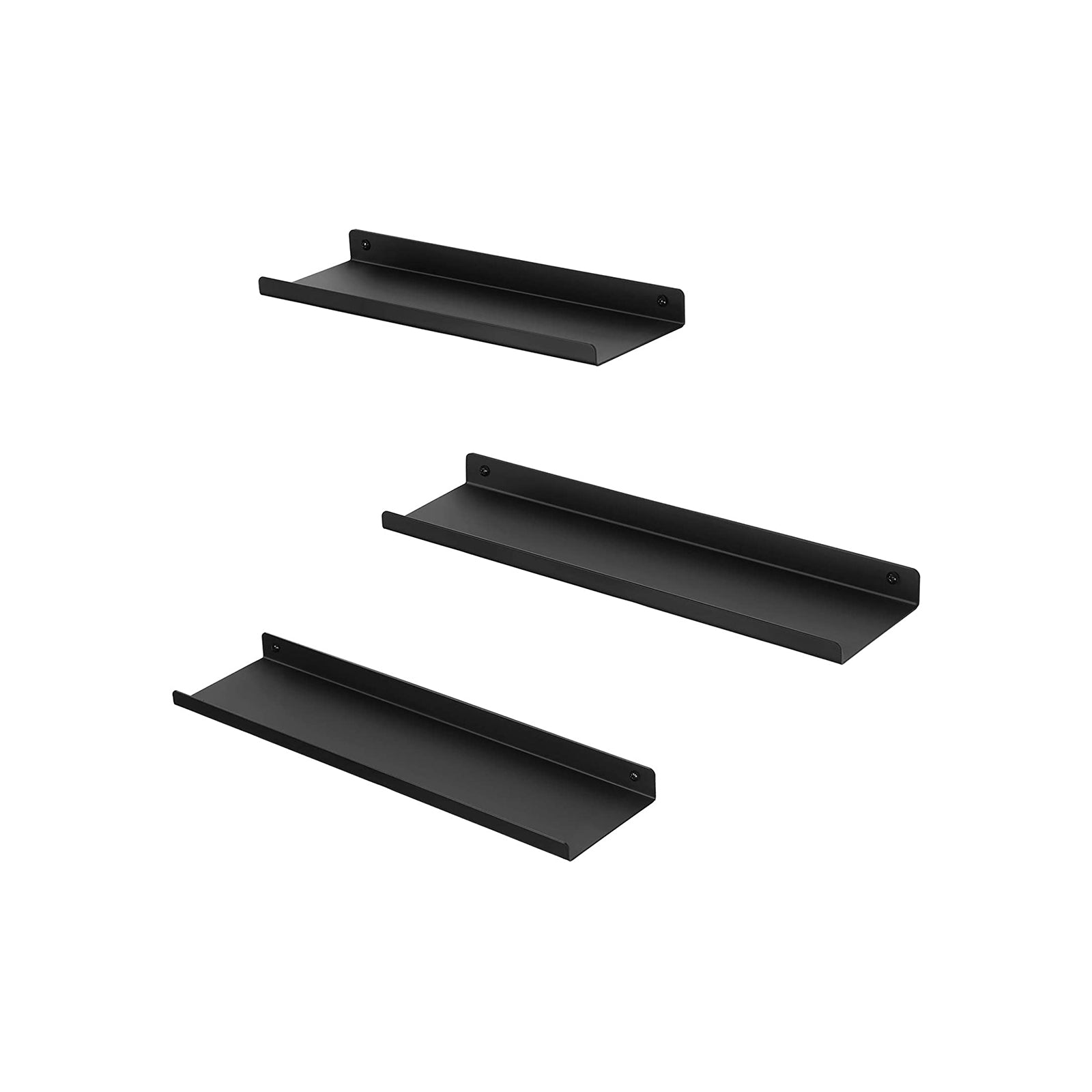 Wandrekken - Set van 3 - Zwevend metaal - Industrieel design - Zwart
