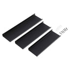 Wandrekken - Set van 3 - Zwevend metaal - Industrieel design - Zwart