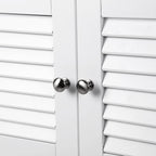 Wastafelonderkast – met lamellendeuren – 2 vakken – wit