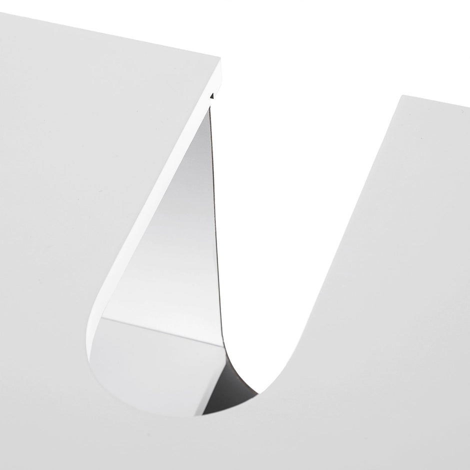 Wastafelonderkast – met lamellendeuren – 2 vakken – wit