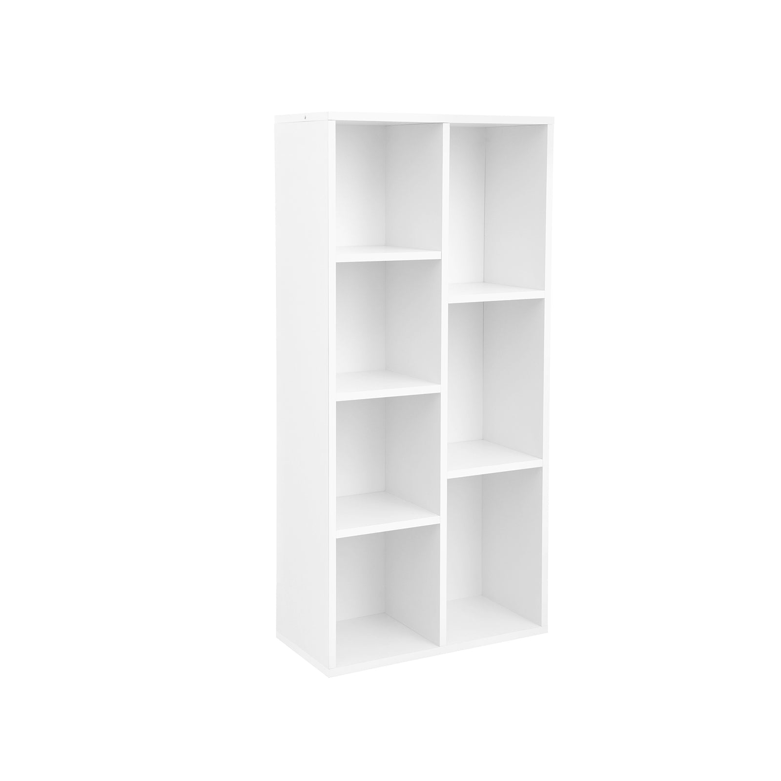 Boekenkast - Staande kast - Opbergkast met 7 open vakken - Wit