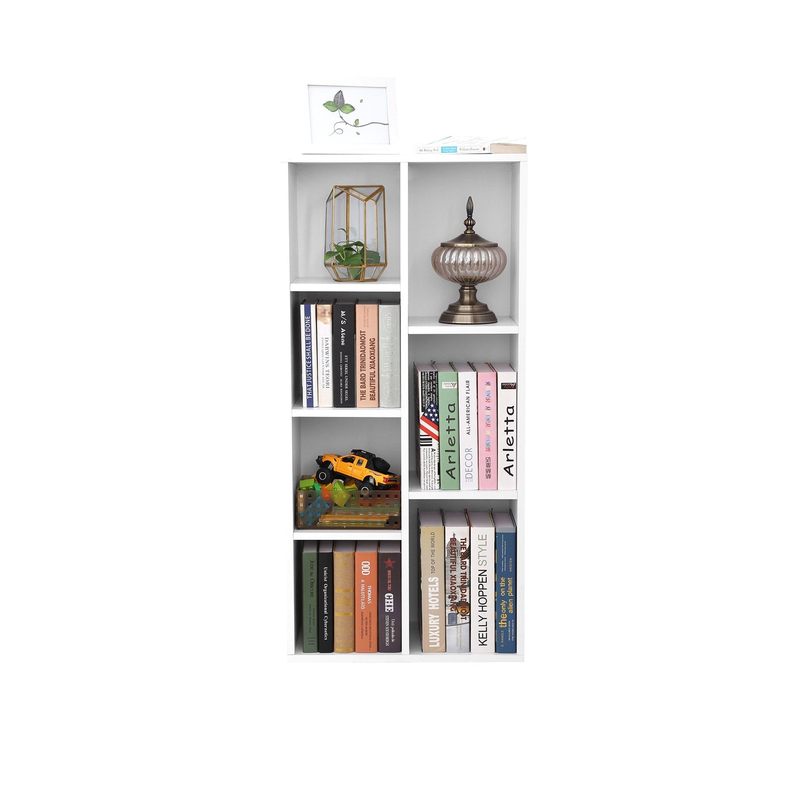 Boekenkast - Staande kast - Opbergkast met 7 open vakken - Wit