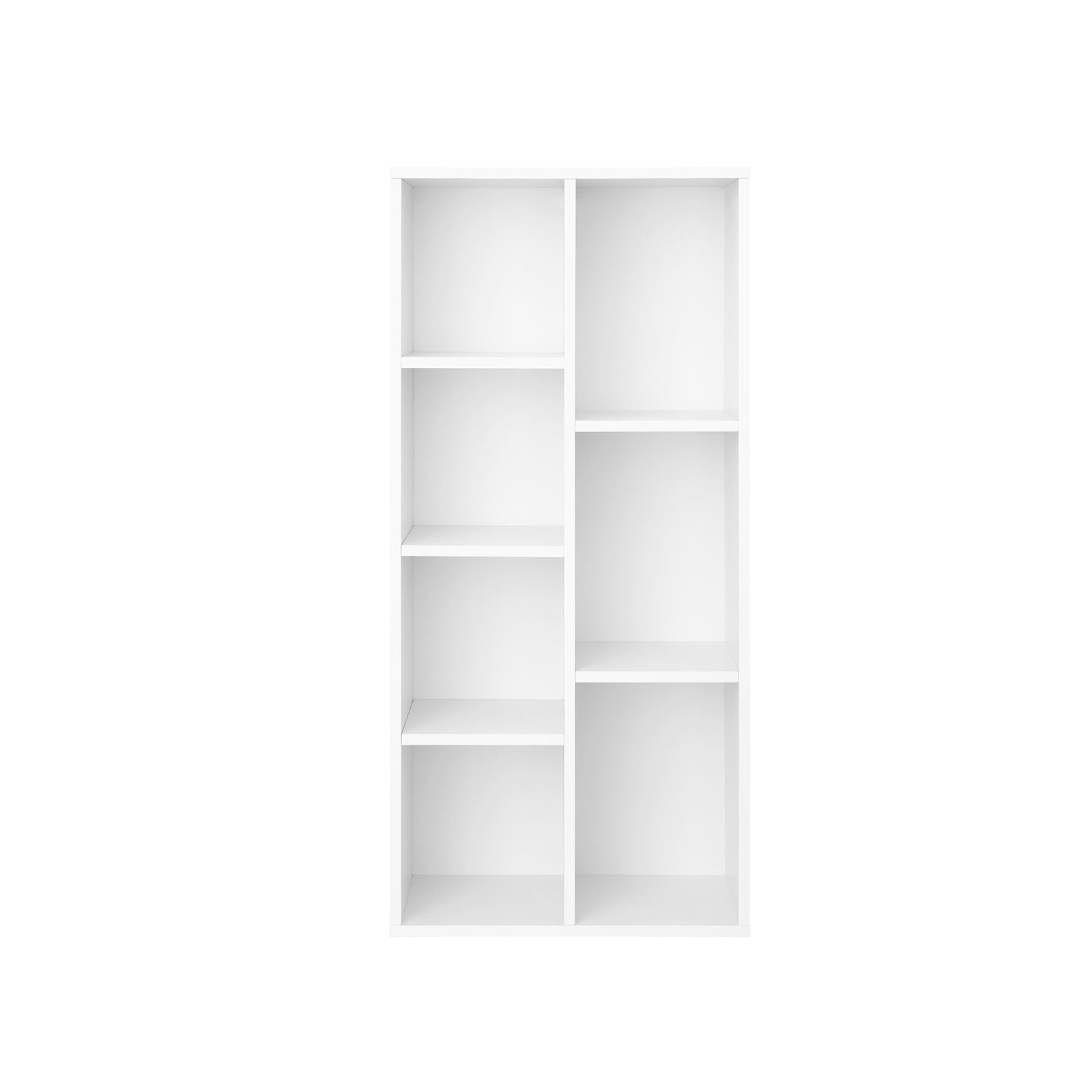 Boekenkast - Staande kast - Opbergkast met 7 open vakken - Wit