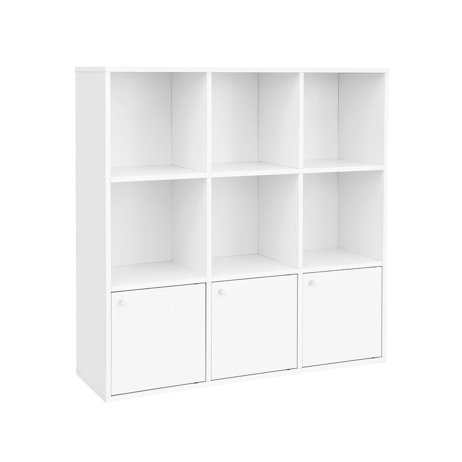 Boekenkast – vrijstaand – 9 vakken – wit