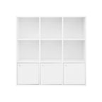 Boekenkast – vrijstaand – kubuskast – 9 vakken – wit