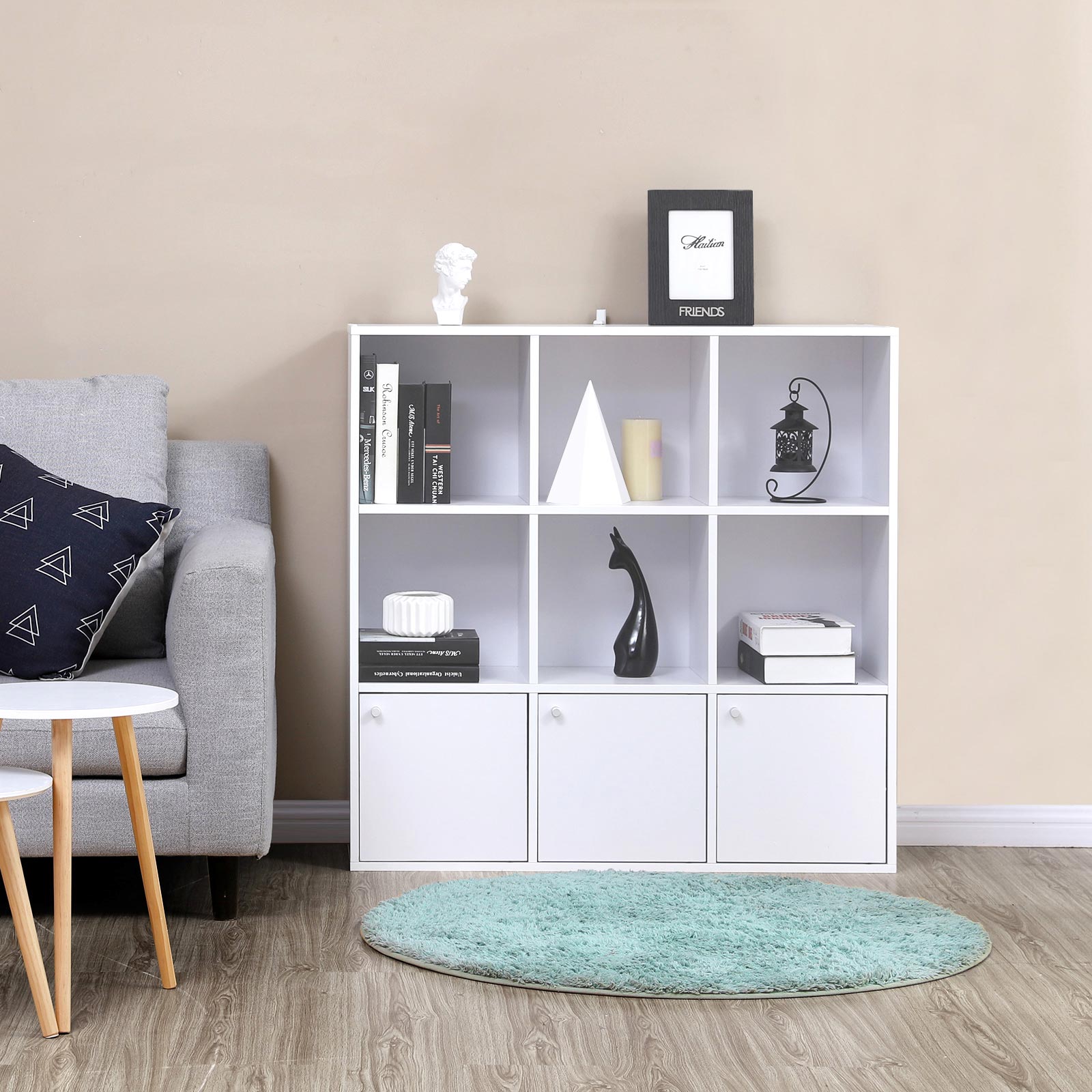 Boekenkast – vrijstaand – 9 vakken – wit
