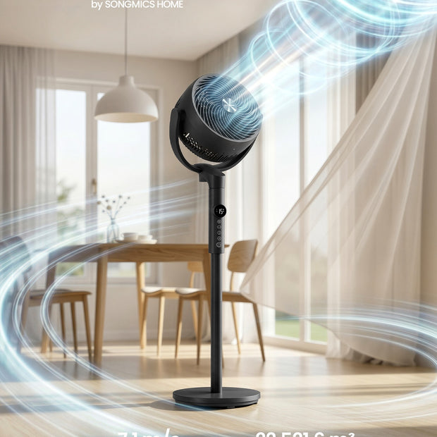 Ventilator - 23,8 x 35,4 x 111,7 cm - stille werking (20 dB) - inktzwart - 5,1 kg