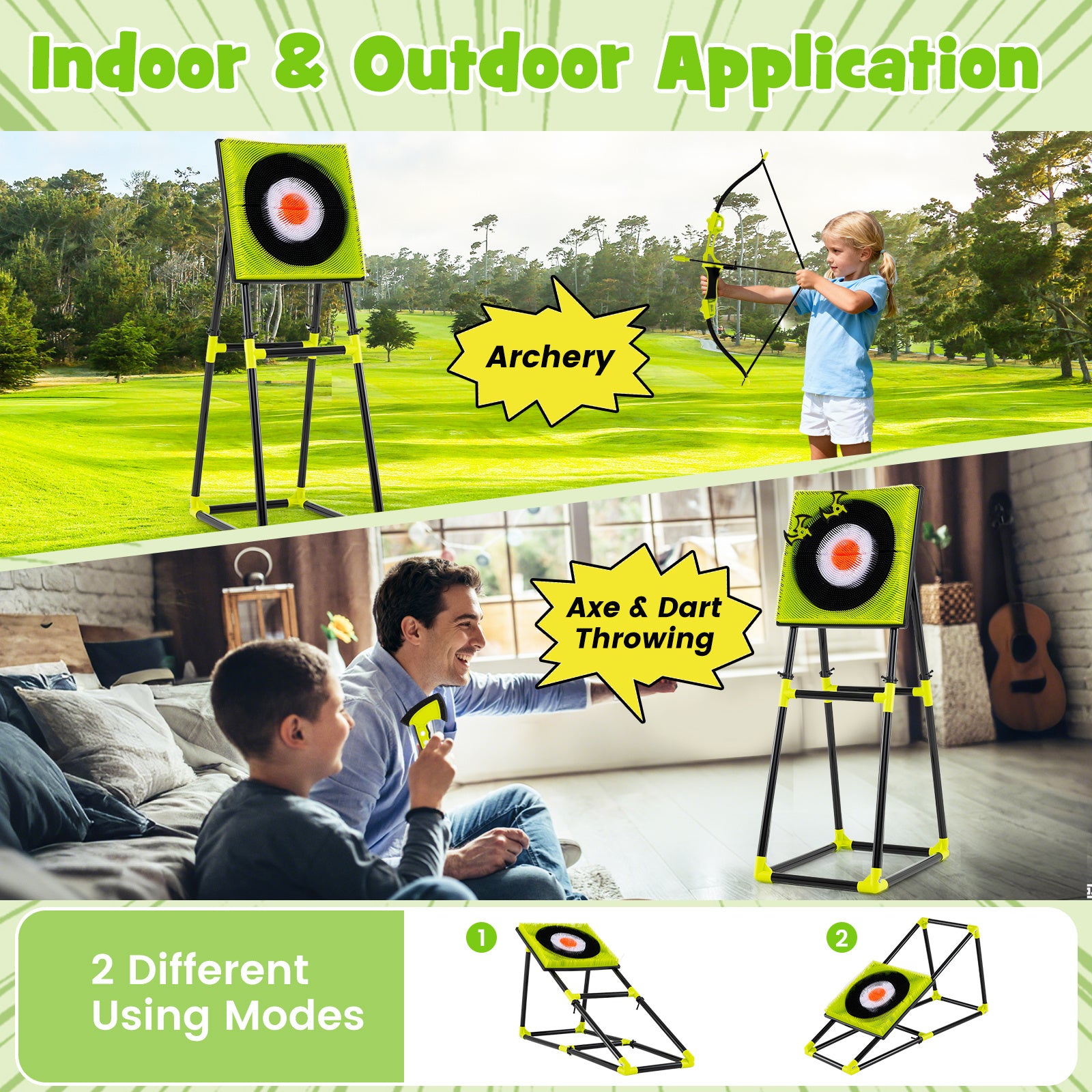 Yxkastset – i kastyxspel med båge måltavla pilar och yxor – 4 1 6 4
