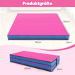 Fällbar – gymnastikmatta tjock dubbelvikbar och tumblingmatta – 122 x 122 x 10 cm – Rosa