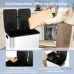 30L – papperskorg med fack och mjukstängande lock deodoriserande – 2 x 2 2 – Silver