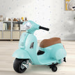 Licensierad – Vespa Barn Elmotorcykel 6V Batteridriven med LED strålkastare – Blå