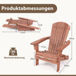 Hopfällbar – Adirondack stol av trä med bärförmåga – 180 kg – Brun