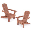 Set – med hopfällbara Adirondack stolar i trä bärförmåga – 2 180 kg – Brun