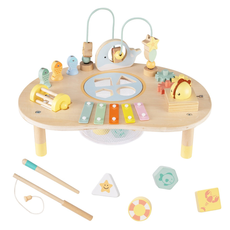 i – Aktivitetsbord för småbarn Montessori Sinnesleksak från månader Trä Musiklek – 7 1 12 – Natur