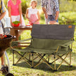 Campingstol – för personer med vadderad sits och mugghållare lastkapacitet hopfällbar – 2 300 kg – Grön