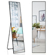 Helspegel – i stående och väggspegel gjord av splittersäkert glas – 2 1 160 x 40 cm – Svart