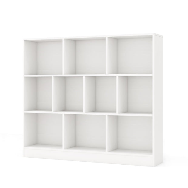 vånings – bokhylla med fack Ståhylla Kubhylla Kontorshylla – 3 10 120 x 24 x 104 cm – Vit