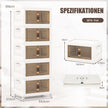 Hopfällbar – förvaringslåda med lock lådor förvaringsset om stapelbar – 316 L 5 169 x 59,9 x 37,5 cm – Vit