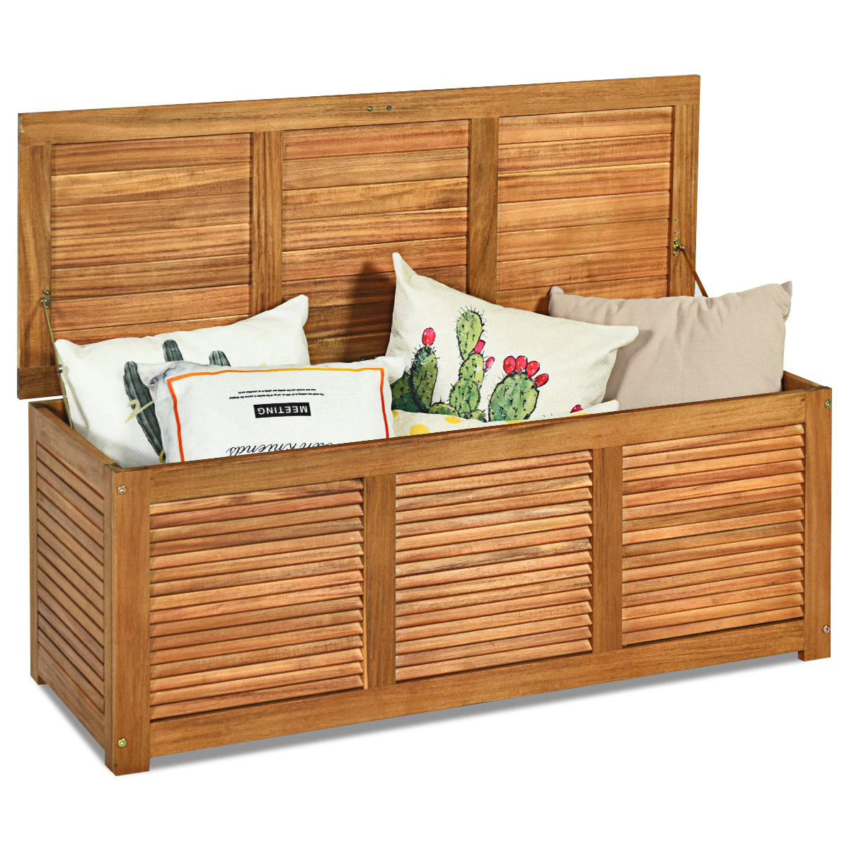 Trädgårdslåda – förvaringslåda för och bakgård akaciaträ – 120 x 45 x 45 cm – Natur