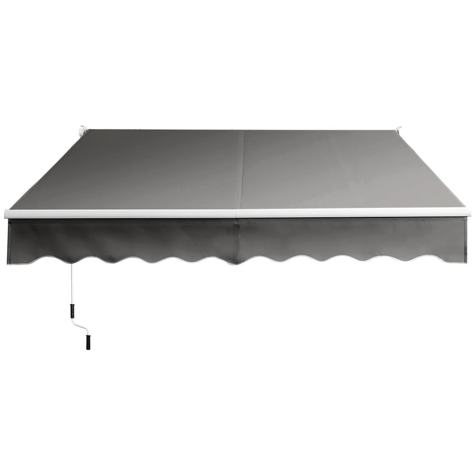 Utdragbar – Markis Aluminium Terrass Solskydd – 245 x 200 cm – Grå