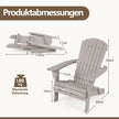 pack – Fällbar Adirondack Stol i trä med bärförmåga – 2 180 kg – Grå