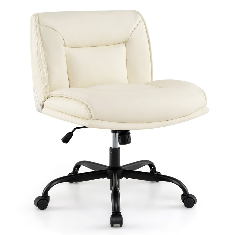 Schneidersitz – Stol med hjul och bred sits ytor – Beige