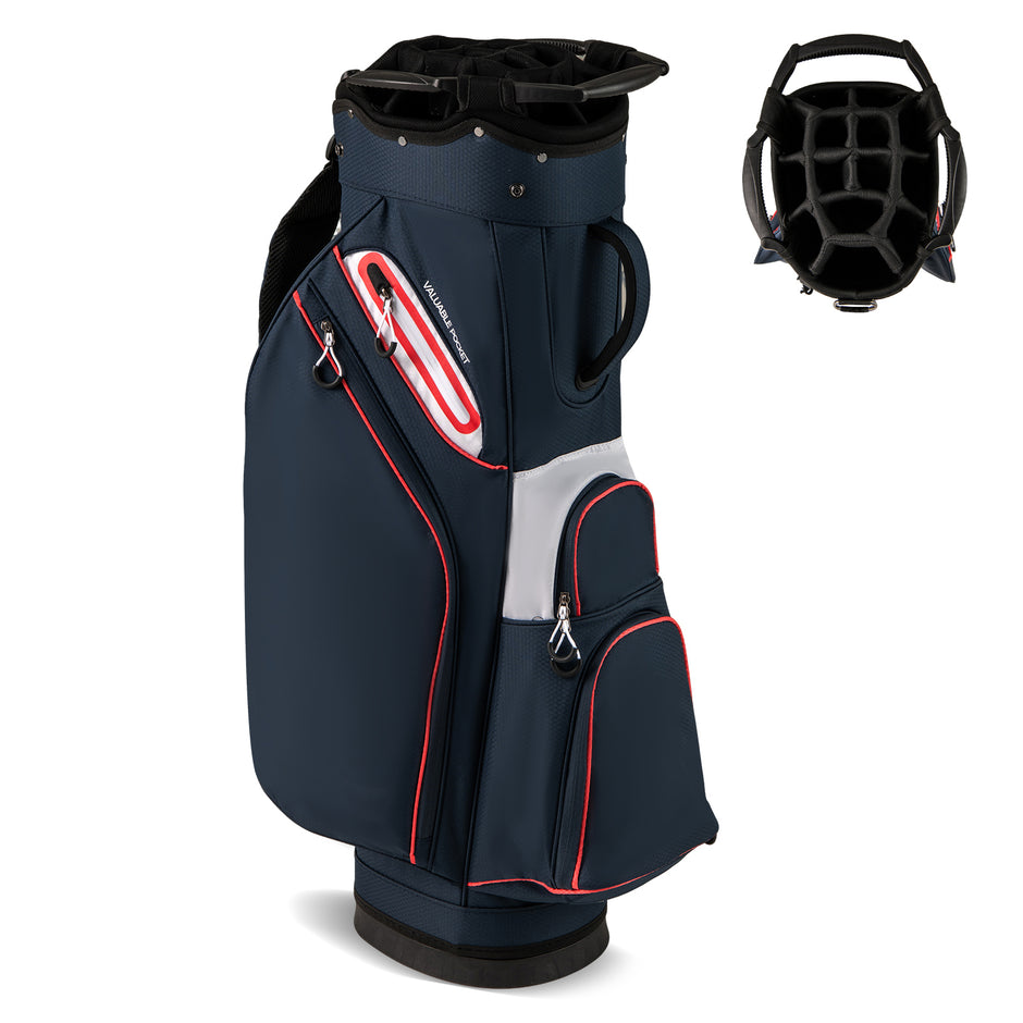 Golfbag – Lätt golfvagnsbag med delad indelning Vattenavvisande golftaske – 14 – Marinblå