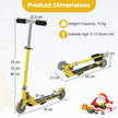 Scooter – Roller Sparkcykel hopfällbar upp till – 70 kg – Gul